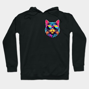 Cool Neon Cat (Small Version) Hoodie